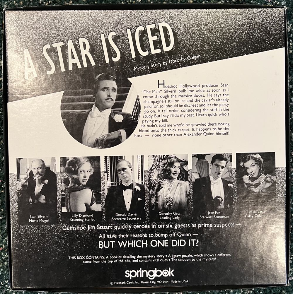 NFS Puzzle Thriller A Star Is Iced - Puzzle Thrillers 🚫 puzzle collectible [Barcode 070000017186] - Main Image 2