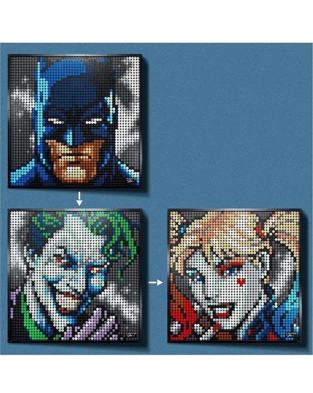 Lego Art Jim Lee Batman Collection 31205 Canvas Wall Decor With The Joker Or Harley Quinn Crafts Xmas Gift Idea For Him Her Men Women Diy Poster Big Set For Adults  puzzle collectible [Barcode 673419356046] - Main Image 2