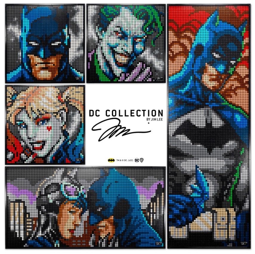 Lego Art Jim Lee Batman Collection 31205 Canvas Wall Decor With The Joker Or Harley Quinn Crafts Xmas Gift Idea For Him Her Men Women Diy Poster Big Set For Adults  puzzle collectible [Barcode 673419356046] - Main Image 3