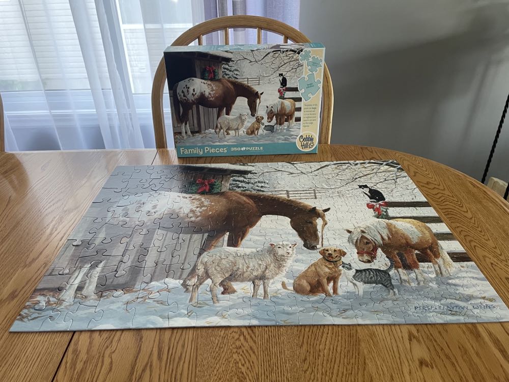 Winter Barnyard - Cobble Hill puzzle collectible [Barcode 625012546041] - Main Image 3