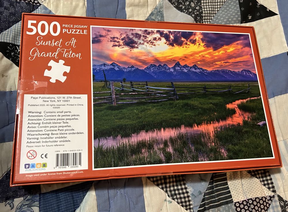 Sunset At Grand Teton - Page Publications puzzle collectible [Barcode 9781648330285] - Main Image 2