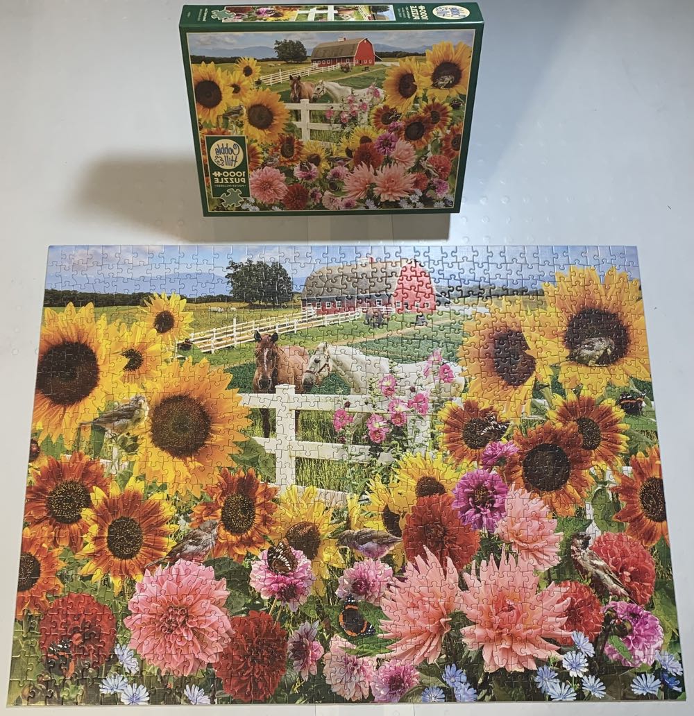 Sunflower Farm Shop Bins - Cobble Hill Puzzle Company puzzle collectible [Barcode 625012402088] - Main Image 2