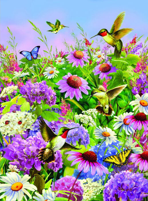 Garden Flight - SunsOut puzzle collectible [Barcode 796780372191] - Main Image 2