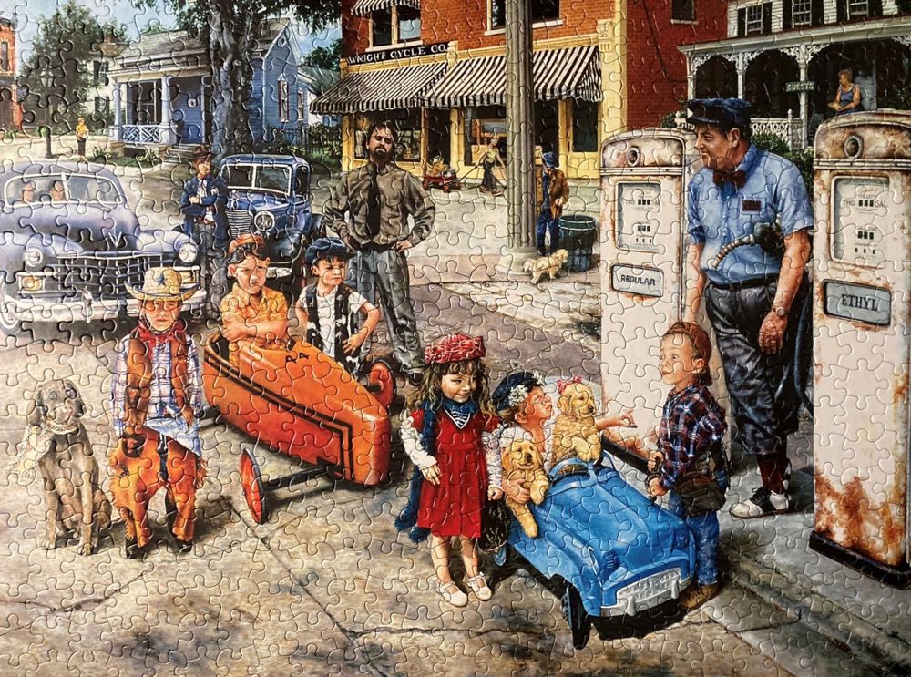 Gassing Up - SunsOut puzzle collectible [Barcode 796780447127] - Main Image 3