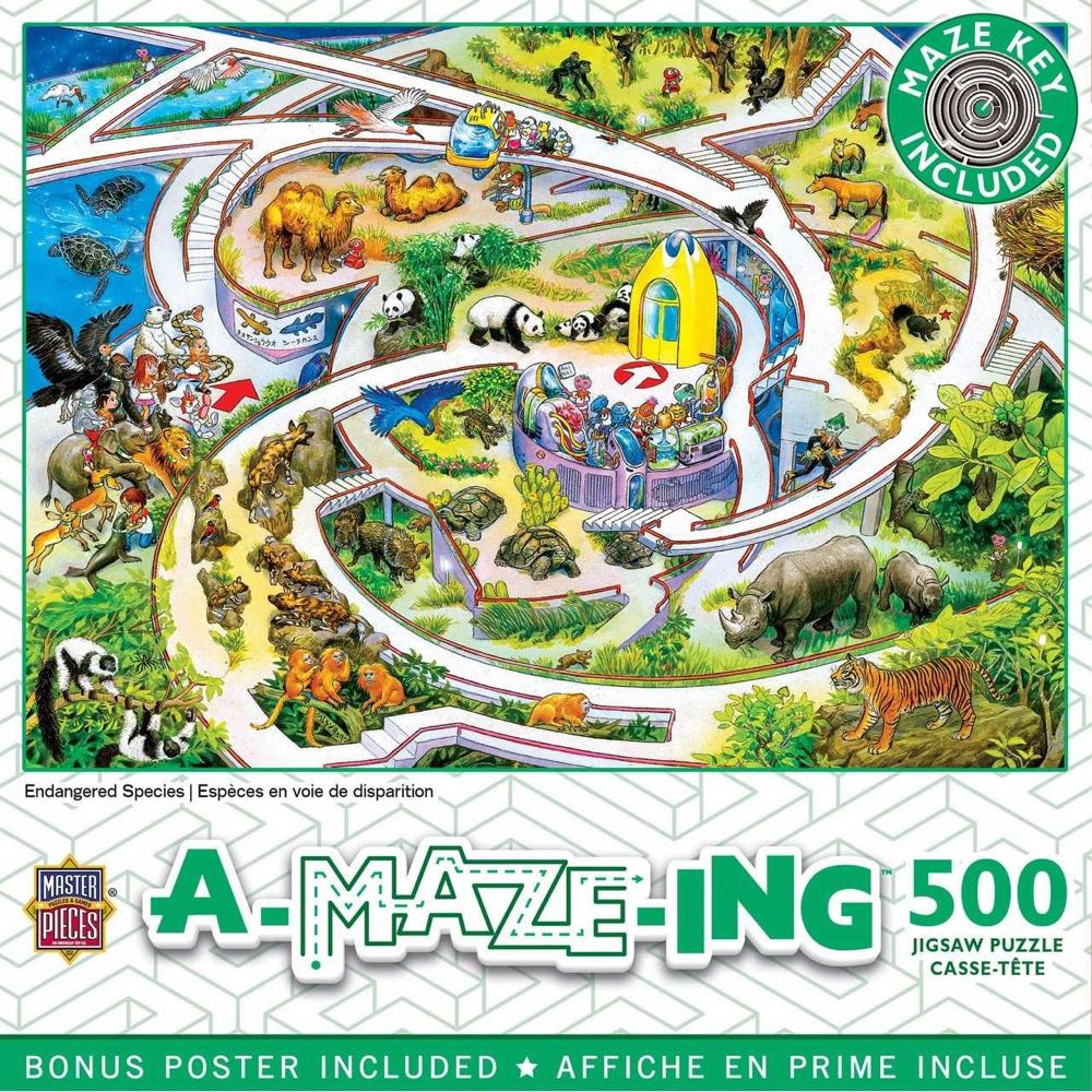 A-maze-ing : Endangered Species - MasterPieces puzzle collectible [Barcode 705988322648] - Main Image 2