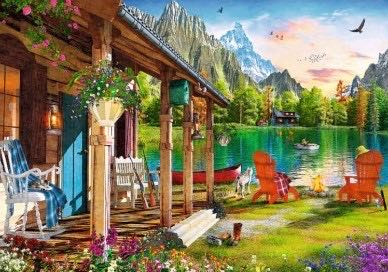 Cabin In The Mountains - Trefl puzzle collectible [Barcode 5900511374087] - Main Image 2