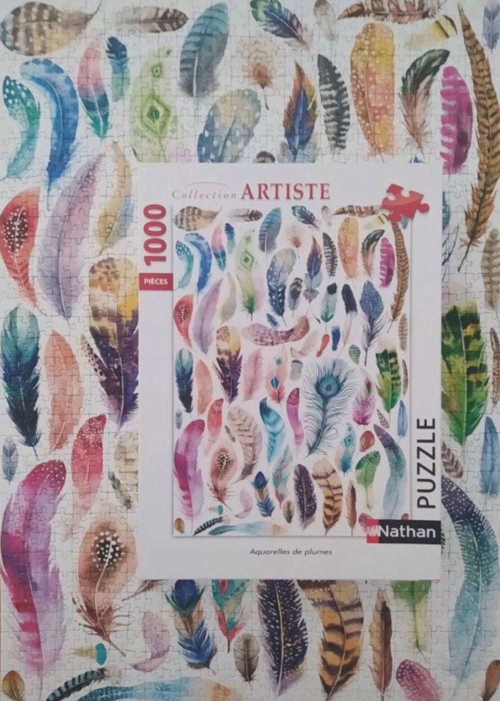Aquarel Feathers - Ravensburger/Nathan puzzle collectible [Barcode 4005556876402] - Main Image 4