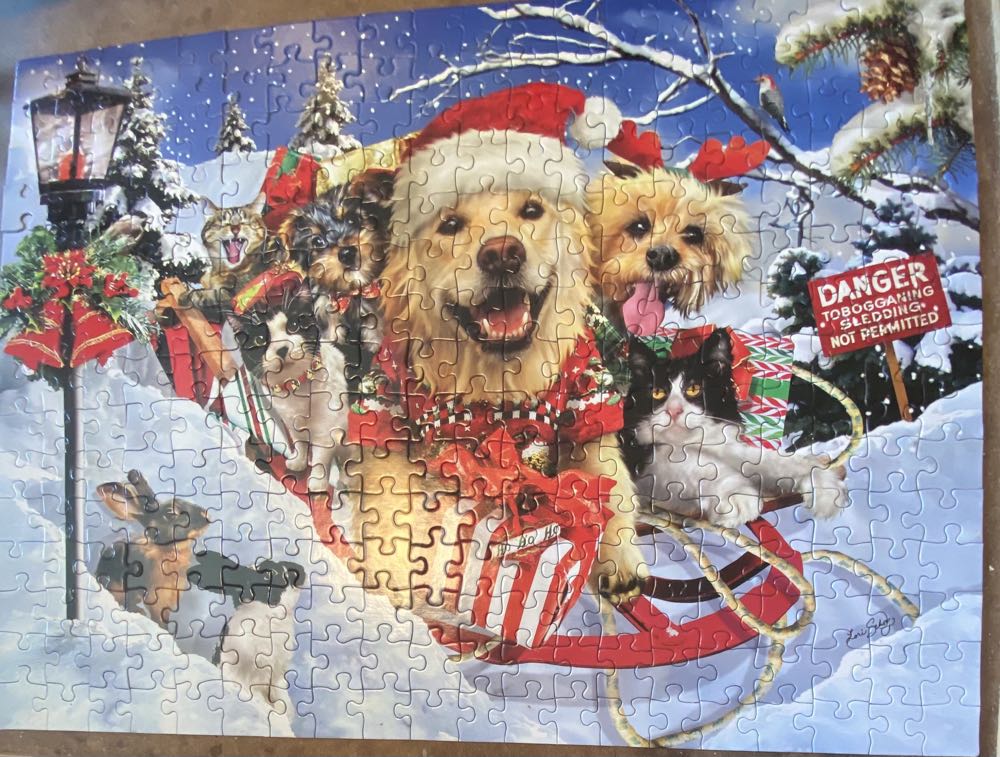 Sunsout Inc Here We Come 300 Pc Jigsaw Puzzle By Artist: Lori Schory Finished Size 18” X 24” Christmas Mpn# 35203 - SunsOut puzzle collectible [Barcode 796780352032] - Main Image 2