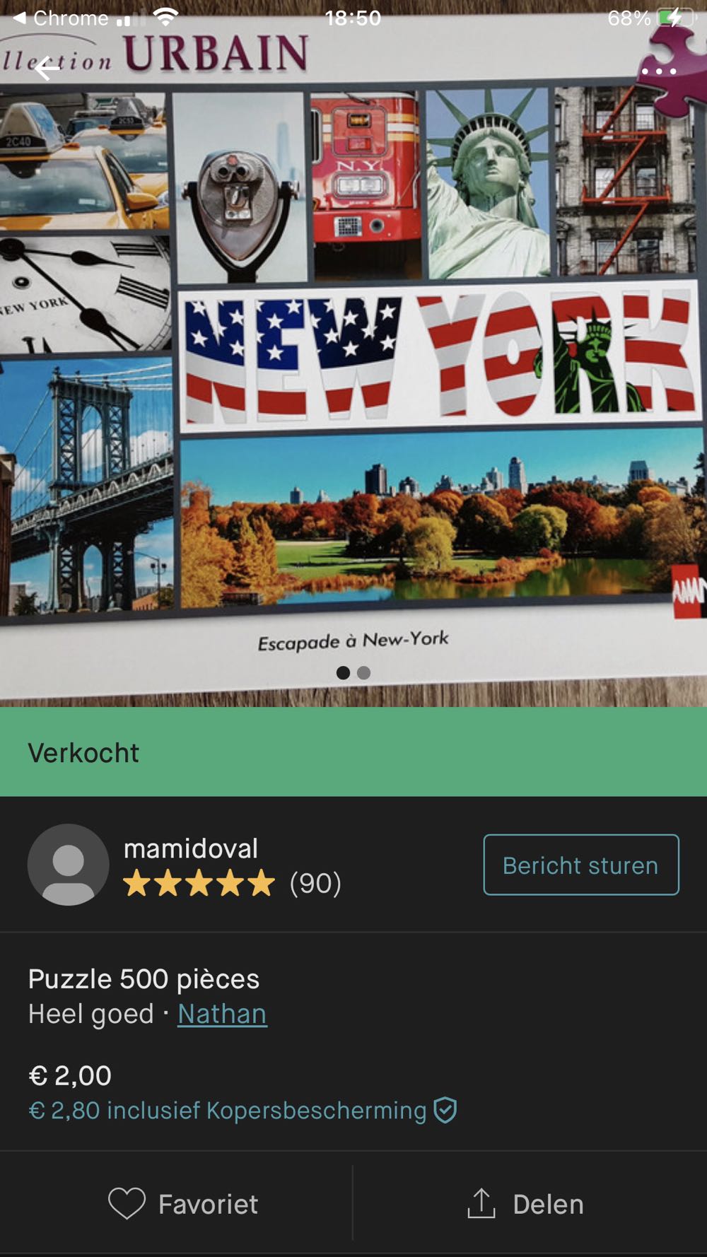 Escape To New York NNK NMOL - Ravensburger/Nathan puzzle collectible - Main Image 4