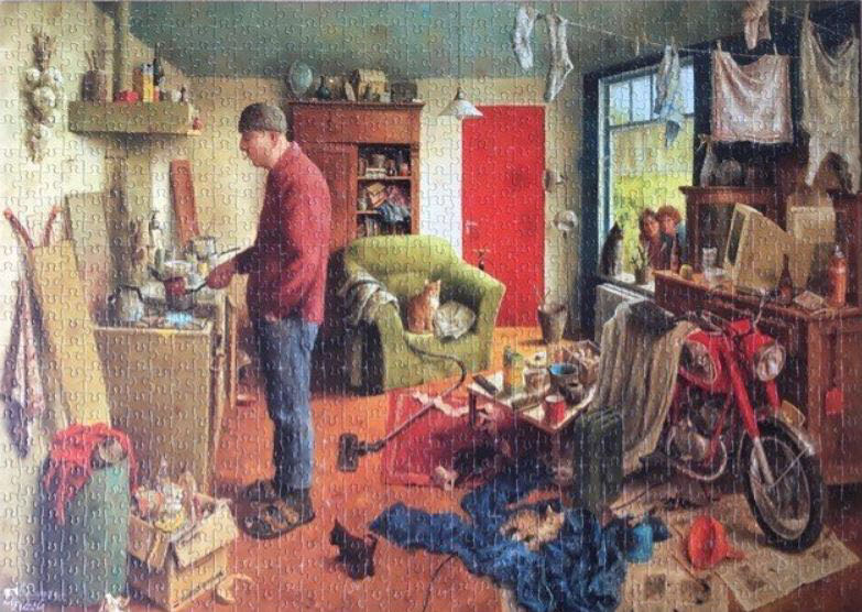 Mannenhuishouding / Men’s Household - Marius van Dokkum puzzle collectible [Barcode 8713341900107] - Main Image 3