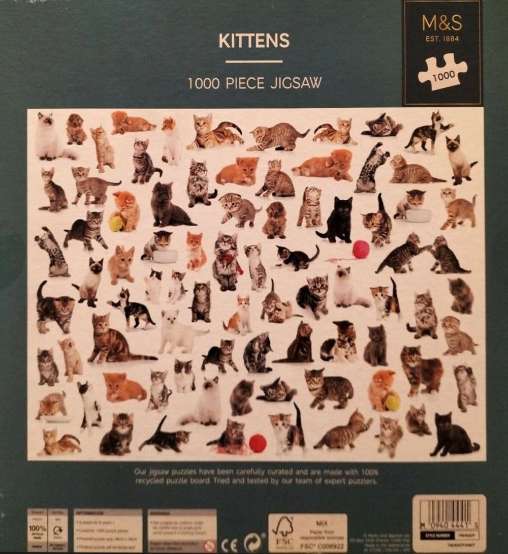 Kittens 🟦 - Marks & Spencer Jigsaw Puzzles puzzle collectible [Barcode 09404441] - Main Image 2