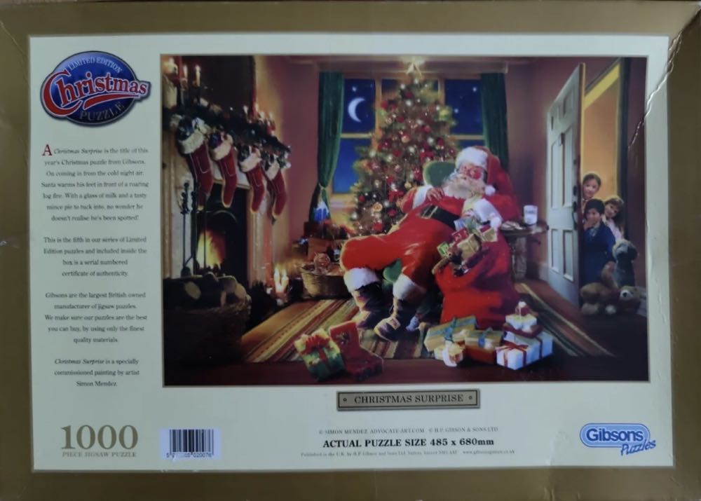 G2007 Christmas Surpeise Limited Edition Rare - Gibsons puzzle collectible [Barcode 5012269020076] - Main Image 2