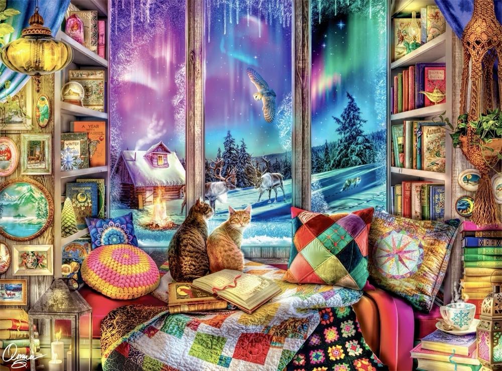 Winter Reading Nook (V) NFT - Buffalo puzzle collectible - Main Image 2