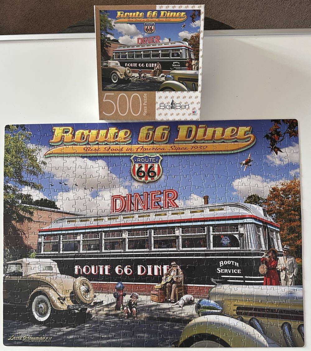 Route 66 Diner - MB Puzzle puzzle collectible [Barcode 778988148686] - Main Image 2