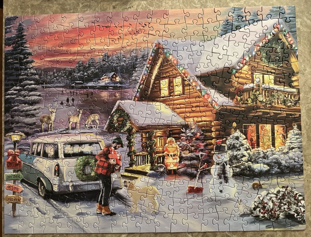 Christmas Cabin on the Lake (0) - Spilsbury puzzle collectible [Barcode 810061442844] - Main Image 3