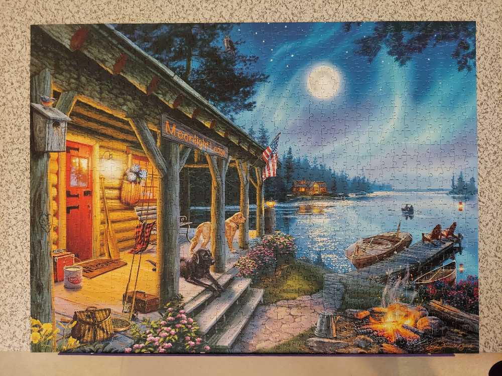 Moonlight Lodge - Buffalo puzzle collectible [Barcode 079346992911] - Main Image 2
