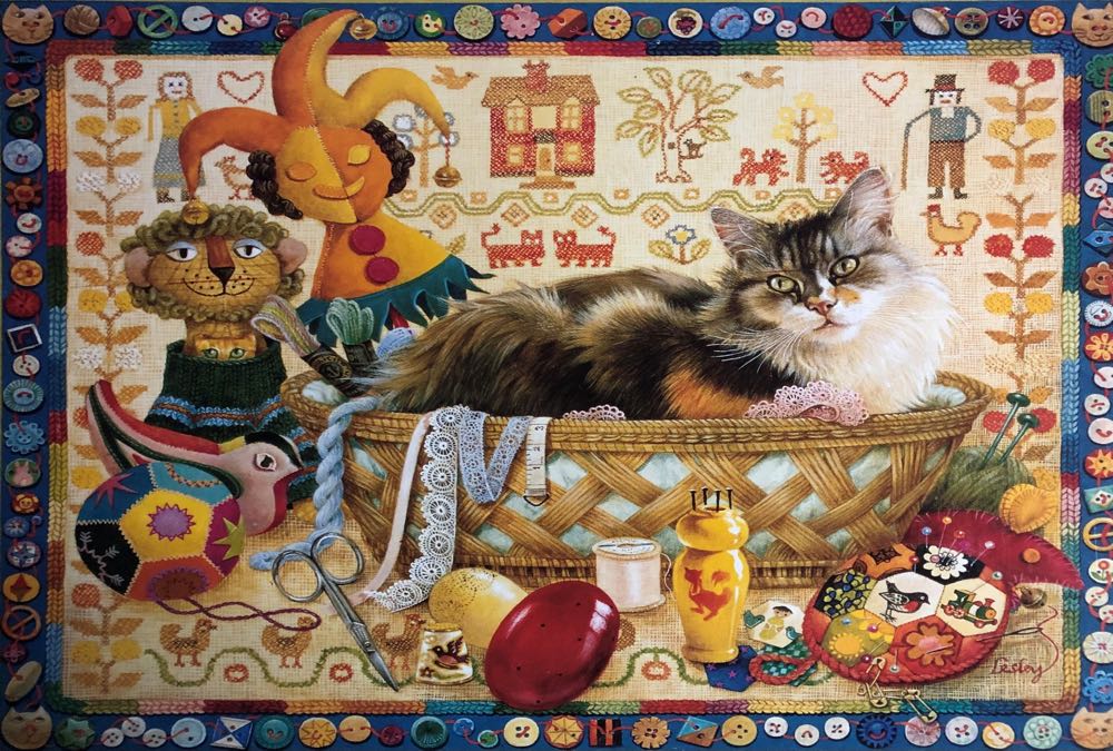 Needle Craft Cat (TE KOOP NP)✅🐝 - Jumbo puzzle collectible - Main Image 2