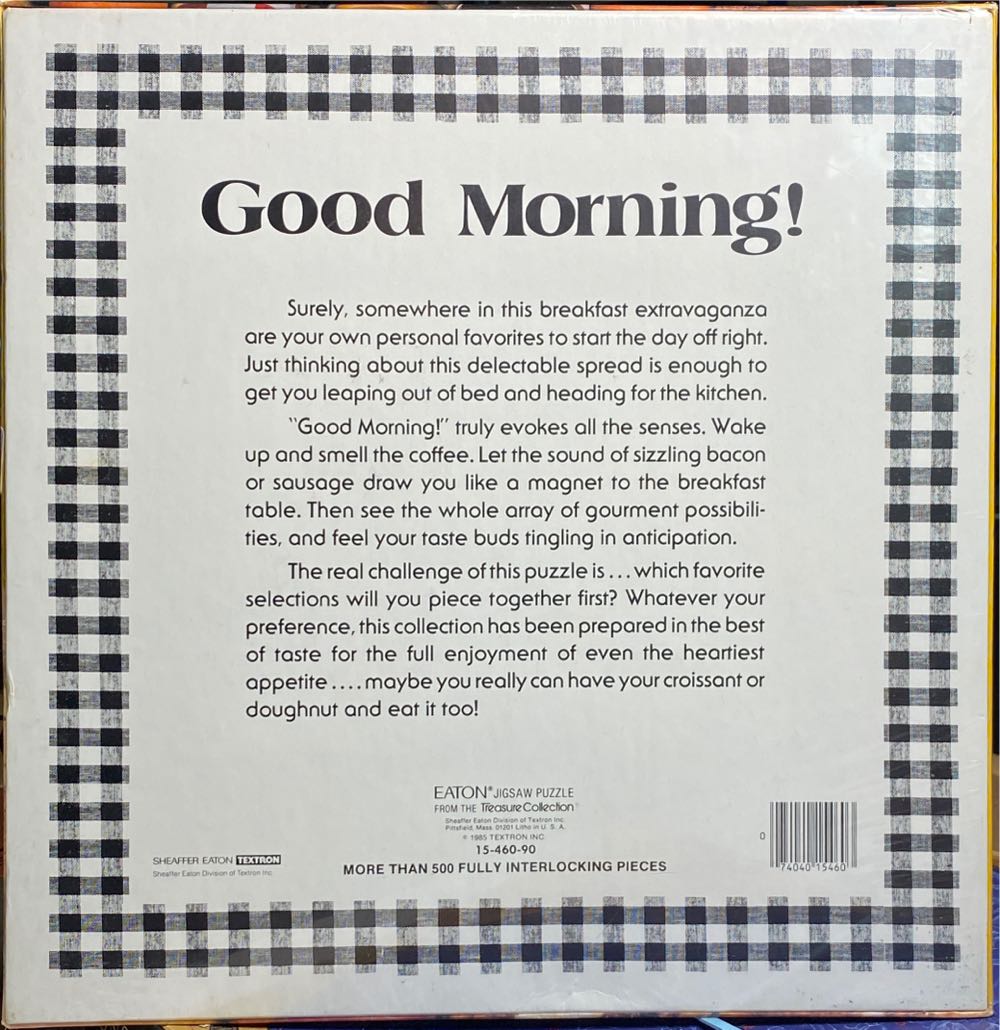 Good Morning! - Eaton puzzle collectible [Barcode 074040154603] - Main Image 2