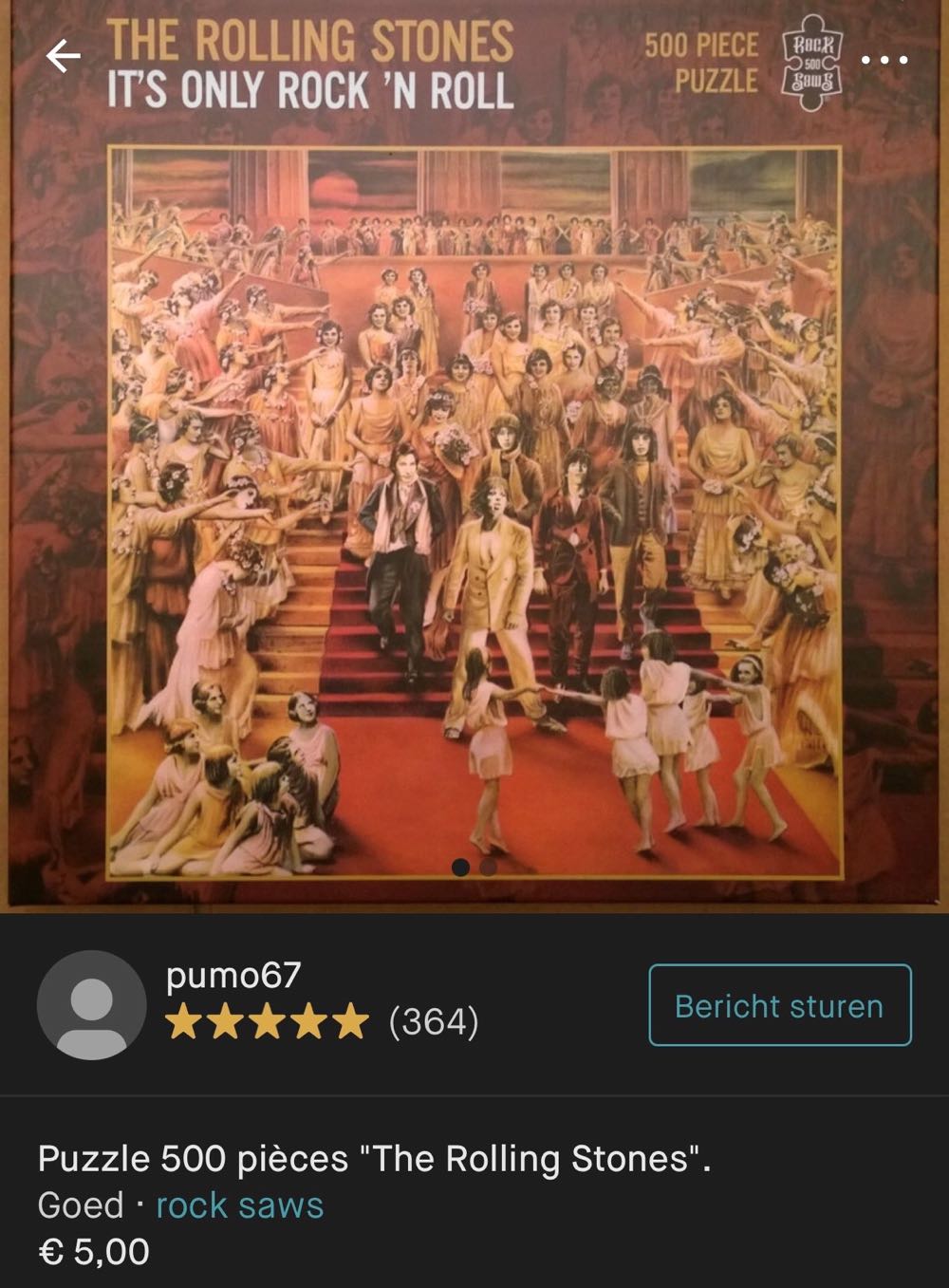 Rolling Stones Its Only Rock N Roll - Rock Saws puzzle collectible [Barcode 803343268218] - Main Image 4