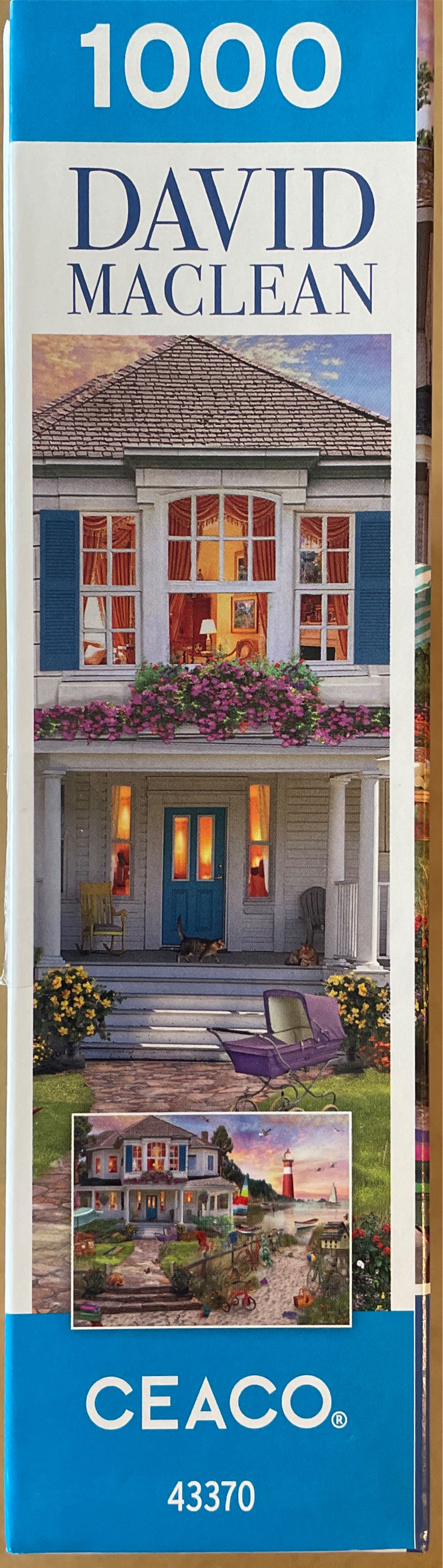 Piece Jigsaw Puzzle Seaside House David Maclean Picture Insert 27x19 - Ceaco puzzle collectible [Barcode 196927184081] - Main Image 2