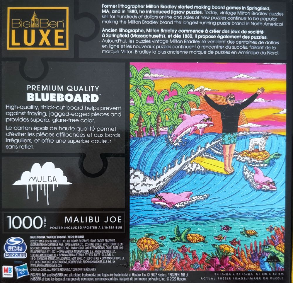 Malibu Joe - Milton Bradley puzzle collectible [Barcode 778988427378] - Main Image 3