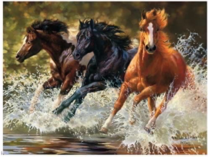 Horses - Splash - Ceaco puzzle collectible [Barcode 021081241557] - Main Image 2