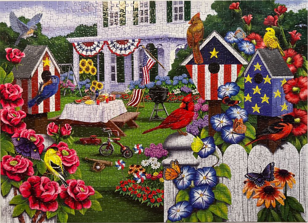 Backyard Party - SunsOut puzzle collectible [Barcode 796780629622] - Main Image 2