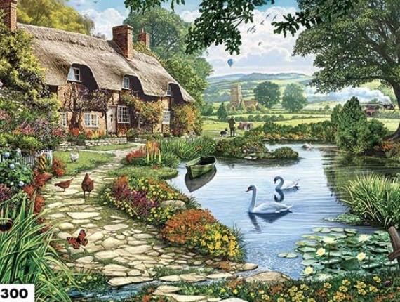 Steve Crisp 1 : Lakeside Cottage - White Mountain puzzle collectible - Main Image 2