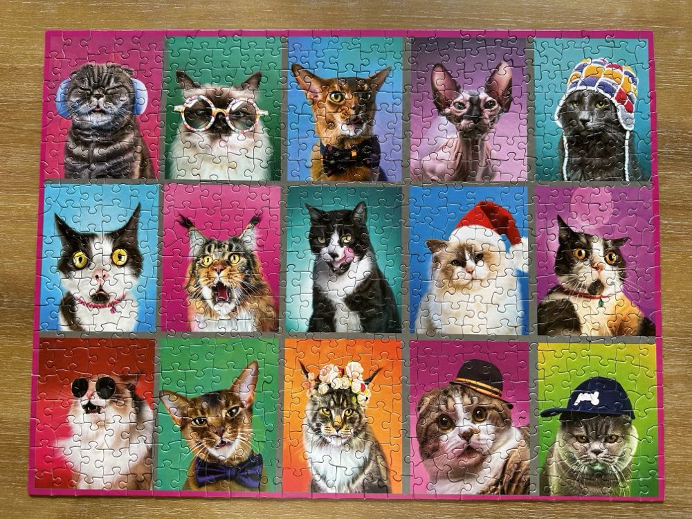 Cat Portraits. - White Mountain puzzle collectible [Barcode 724819266951] - Main Image 2