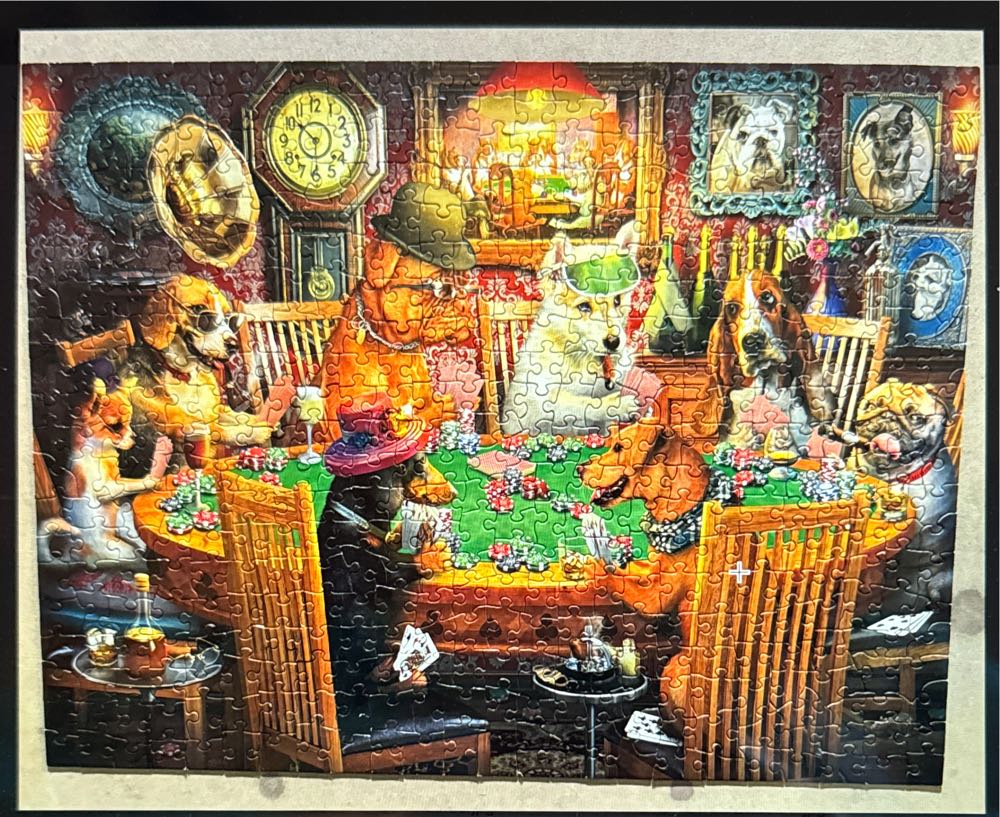 Poker Dogs - White Mountain puzzle collectible [Barcode 724819266975] - Main Image 2