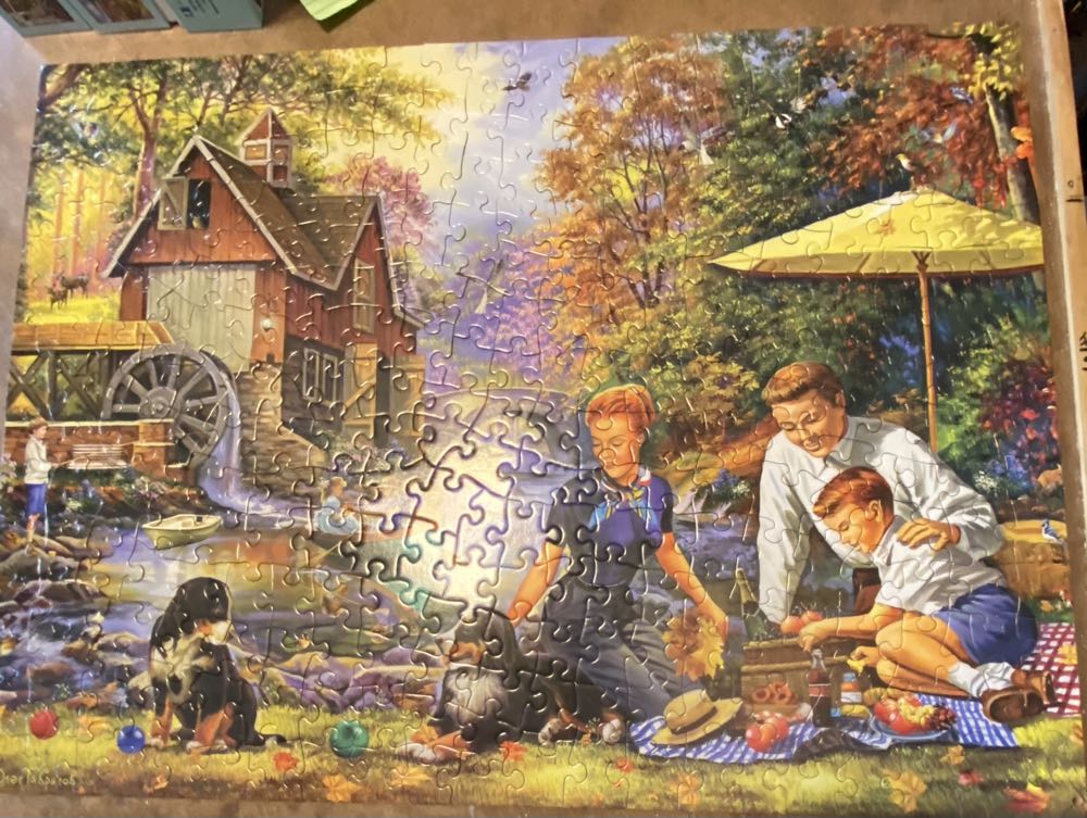 Late Summer At The Old Mill - Bits & Pieces puzzle collectible [Barcode 192949074348] - Main Image 2