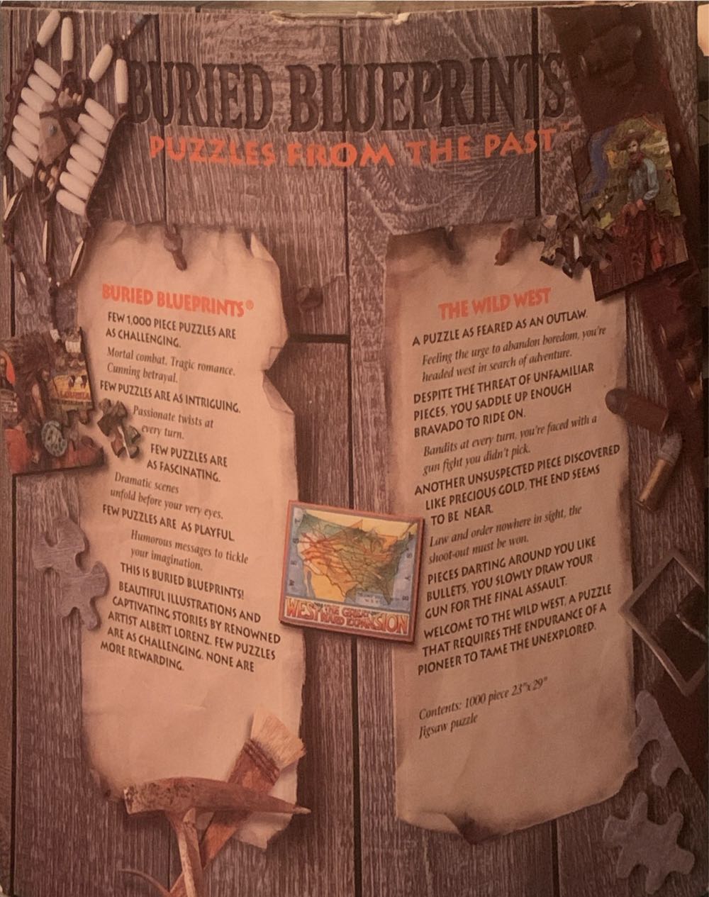 Wild West - Bepuzzled Blueprints puzzle collectible [Barcode 023332400133] - Main Image 2