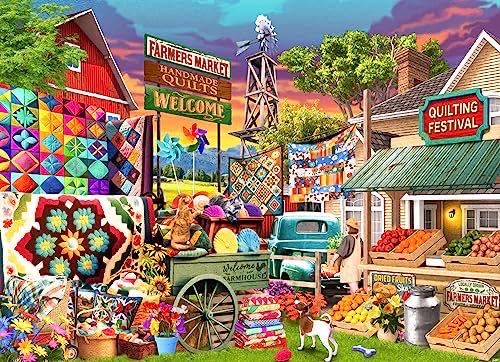 Quilting Festival - Vermont Christmas Company puzzle collectible [Barcode 819273024497] - Main Image 1