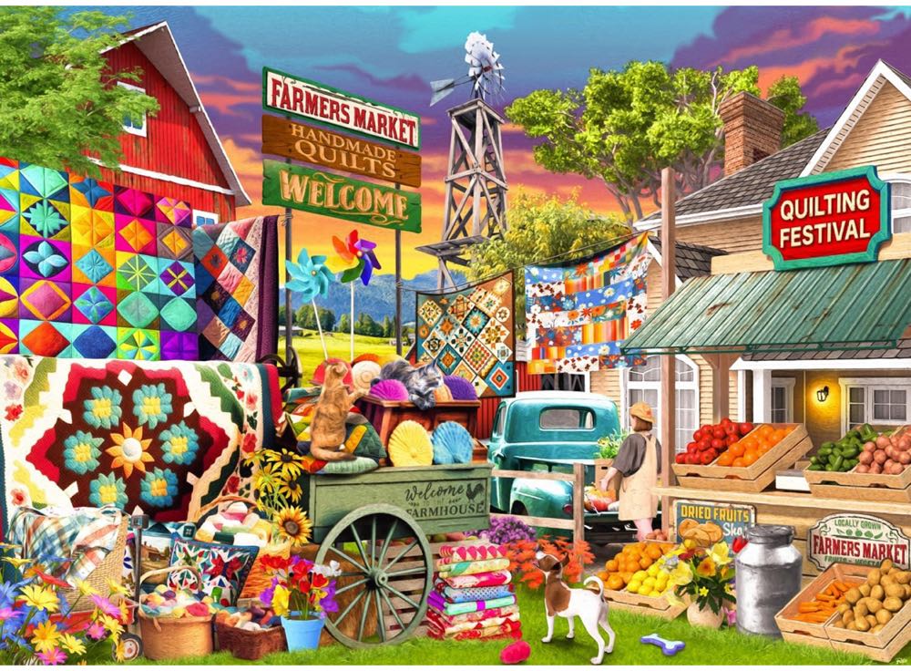 Quilting Festival - Vermont Christmas Company puzzle collectible [Barcode 819273024497] - Main Image 2
