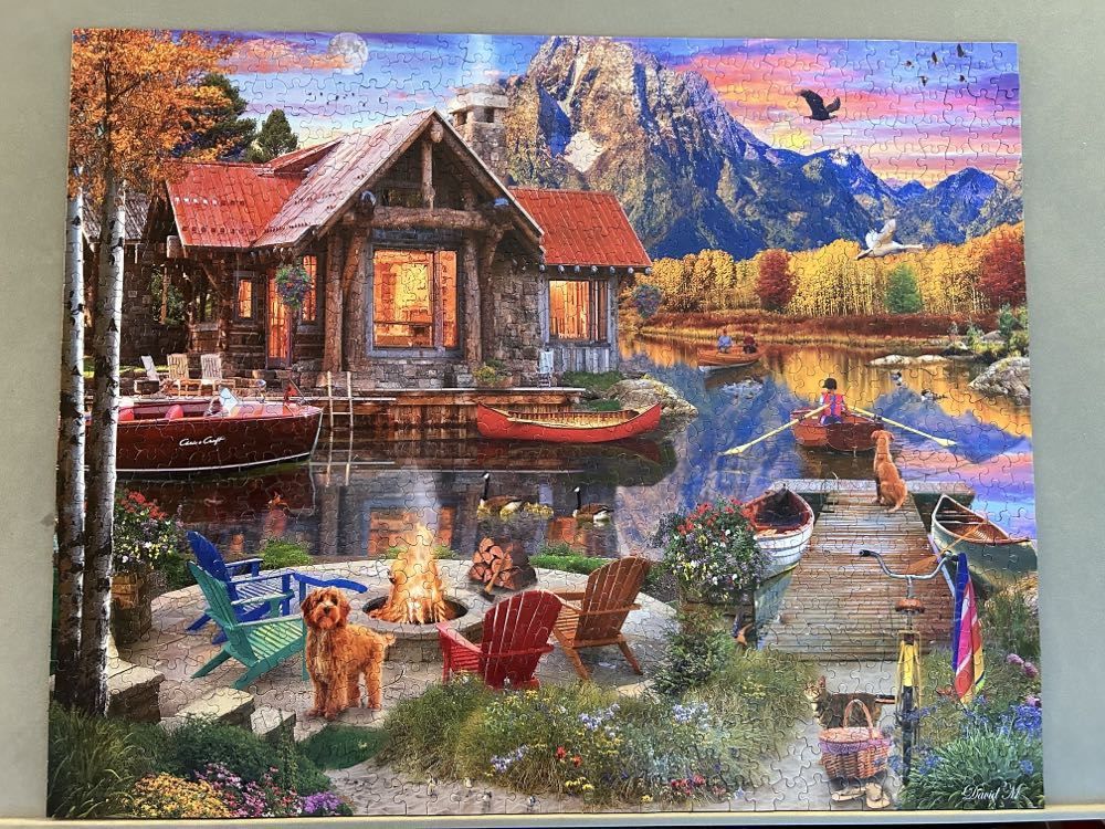 Family Retreat - White Mountain puzzle collectible [Barcode 724819267002] - Main Image 2