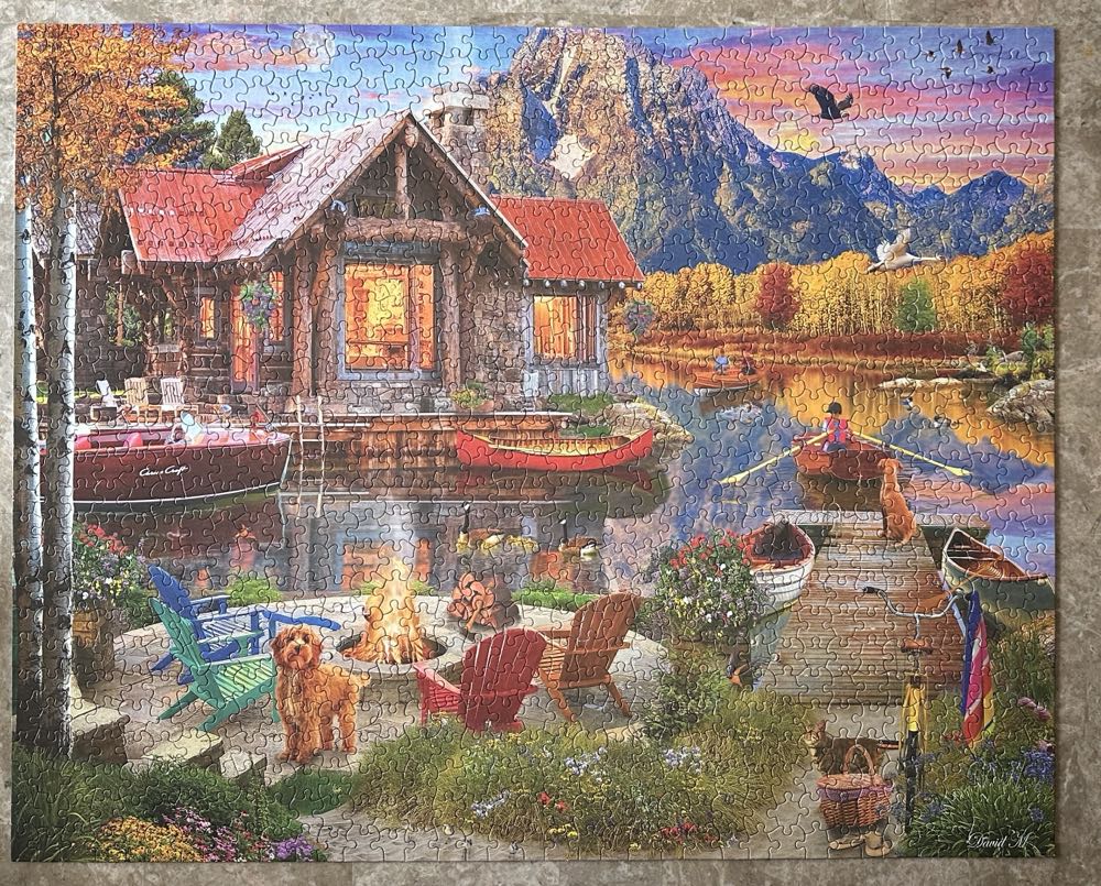 Family Retreat - White Mountain puzzle collectible [Barcode 724819267002] - Main Image 3