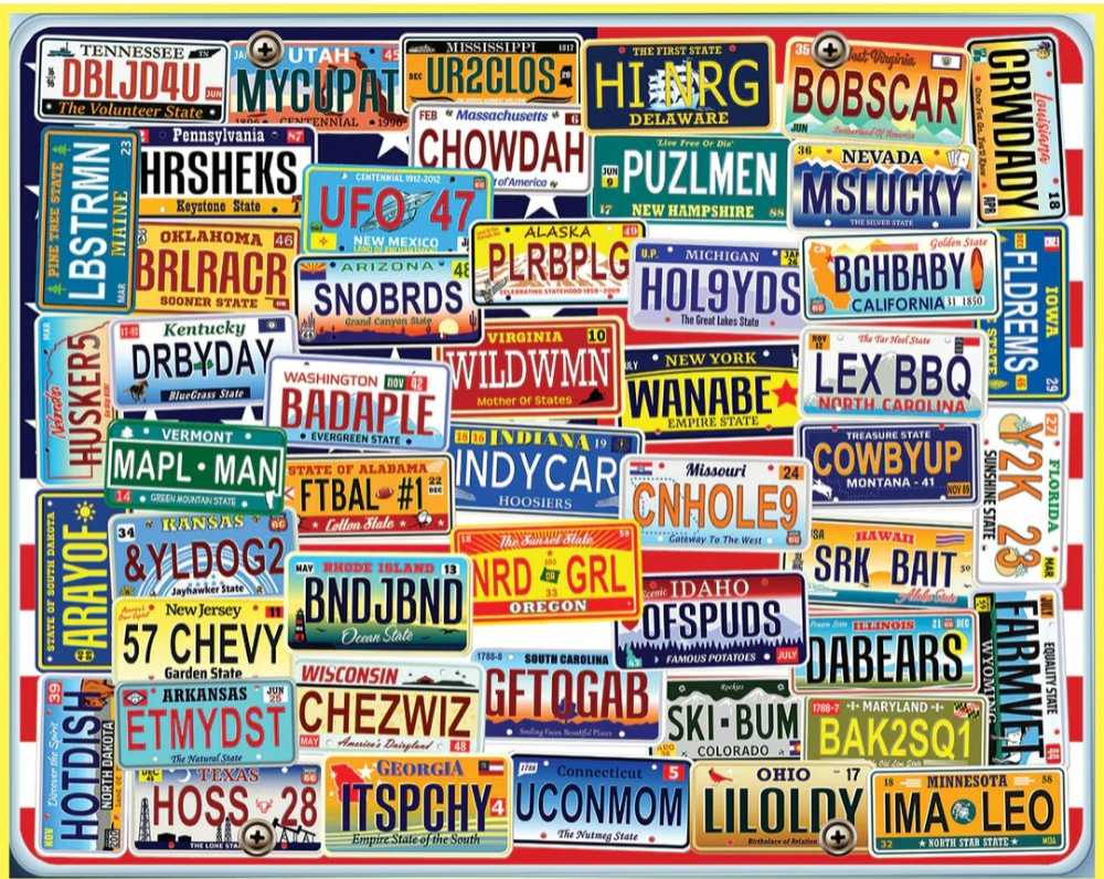 Vanity Plates - White Mountain puzzle collectible [Barcode 724819266845] - Main Image 3