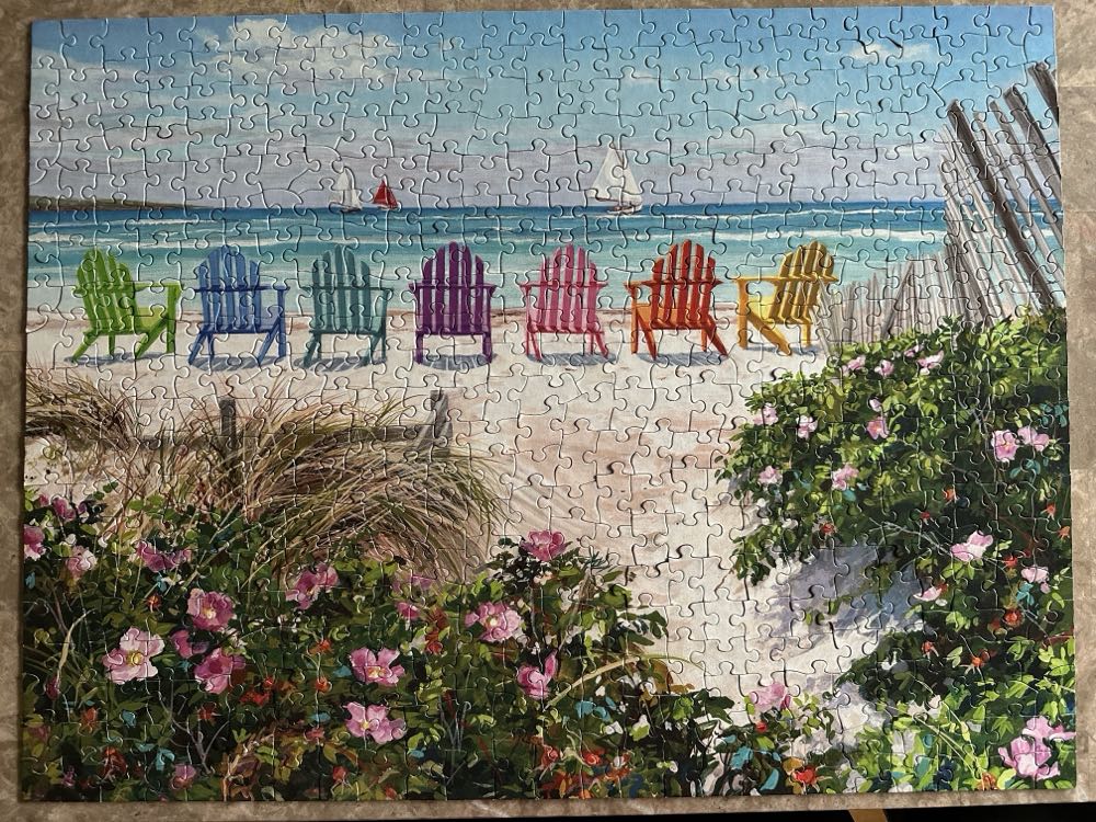 Rainbow Chairs - 2024 - 500 Pcs. - SOLD - White Mountain puzzle collectible [Barcode 724819266814] - Main Image 3