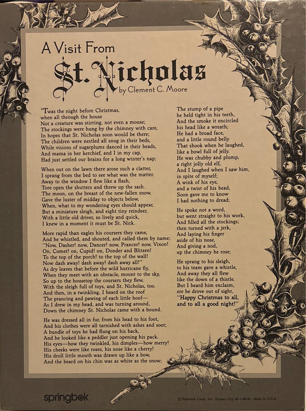 Twas The Night Before Christmas - Springbok puzzle collectible [Barcode 070000017438] - Main Image 2