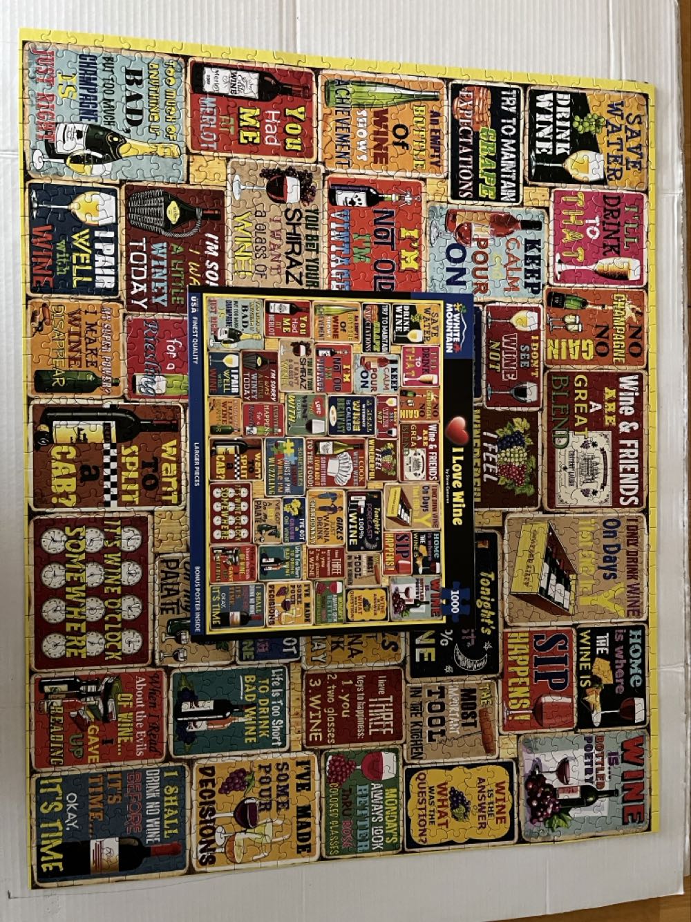 I Love Wine - White Mountain puzzle collectible [Barcode 724819266838] - Main Image 4