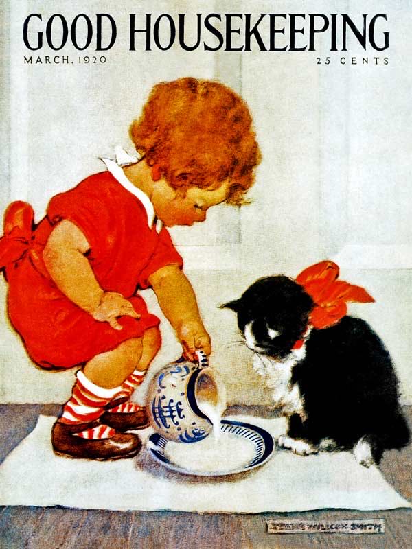 Good Housekeeping : Dinner for Kitty - New York Puzzle Co. puzzle collectible [Barcode 851996002550] - Main Image 2