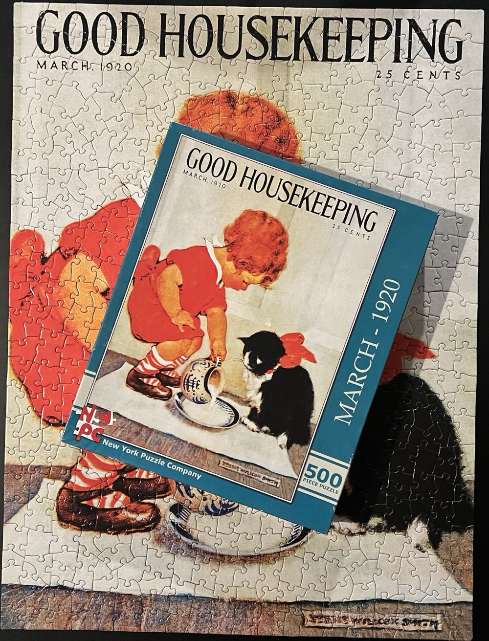 Good Housekeeping : Dinner for Kitty - New York Puzzle Co. puzzle collectible [Barcode 851996002550] - Main Image 4