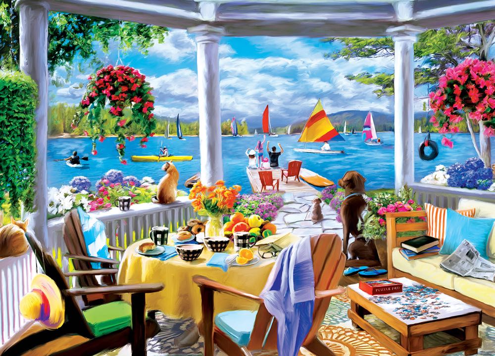 Seaside Dining View - MasterPieces puzzle collectible [Barcode 705988722172] - Main Image 2