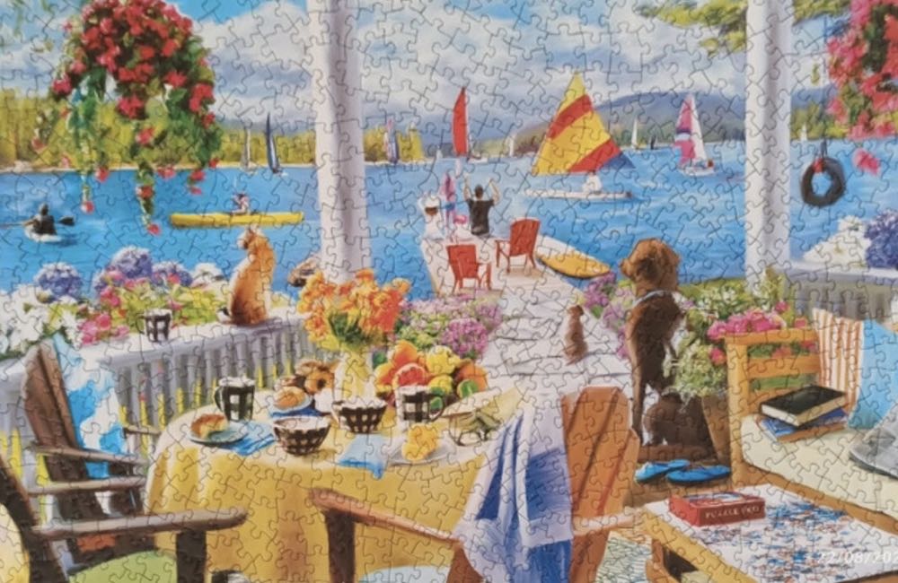 Seaside Dining View - MasterPieces puzzle collectible [Barcode 705988722172] - Main Image 3