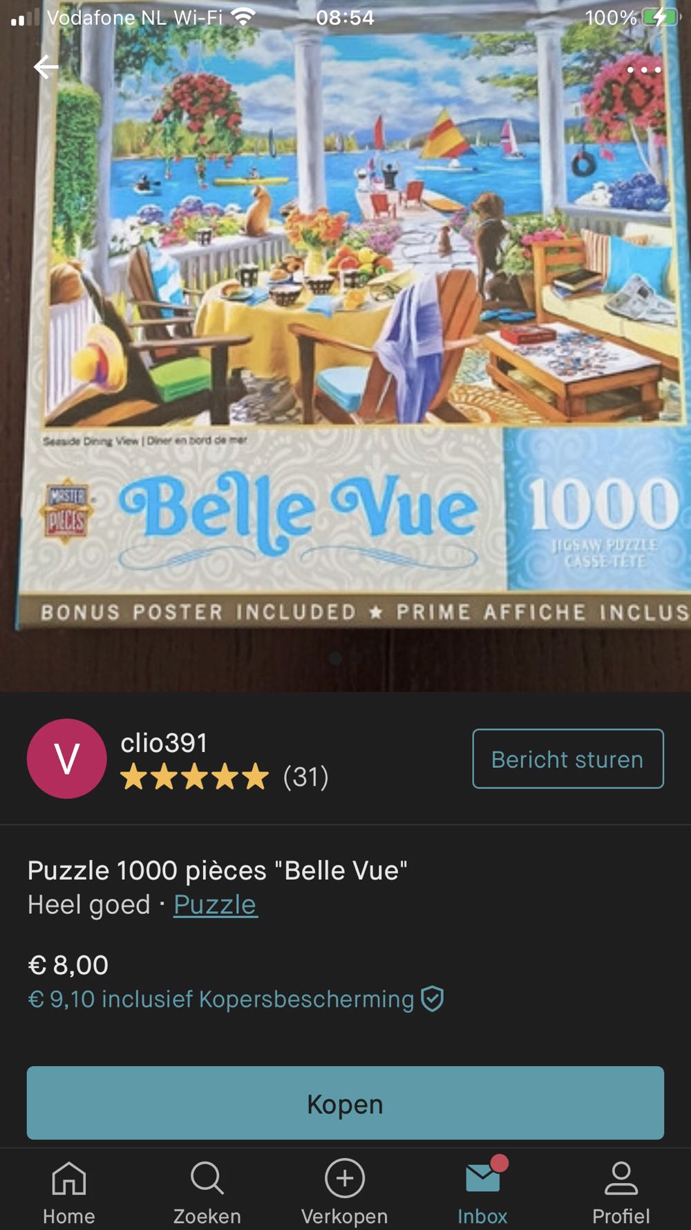 Seaside Dining View - MasterPieces puzzle collectible [Barcode 705988722172] - Main Image 4