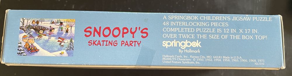 Snoppy’s Skating Party - Springbok puzzle collectible - Main Image 2