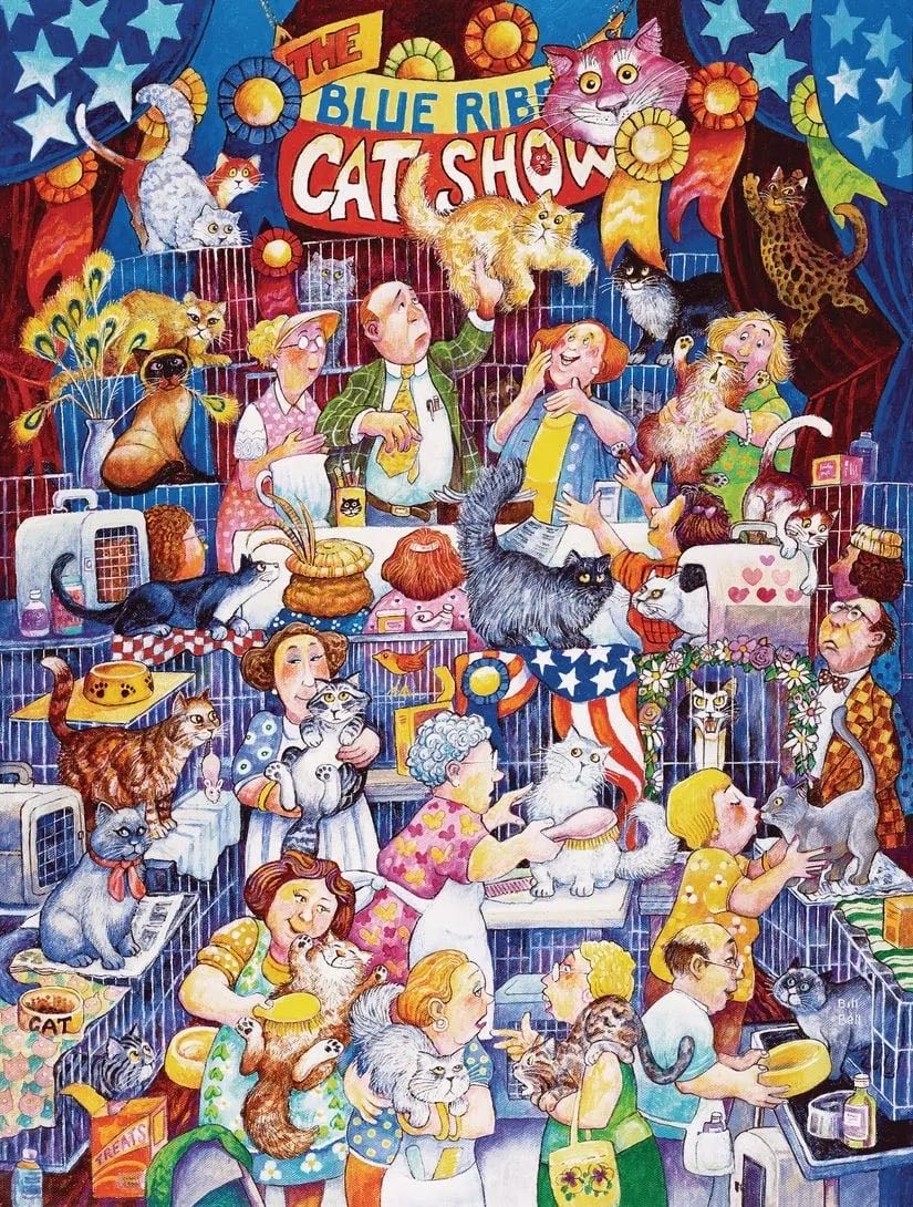 Blue Ribbon Cat Show - F.X. Schmid puzzle collectible [Barcode 099252781409] - Main Image 2