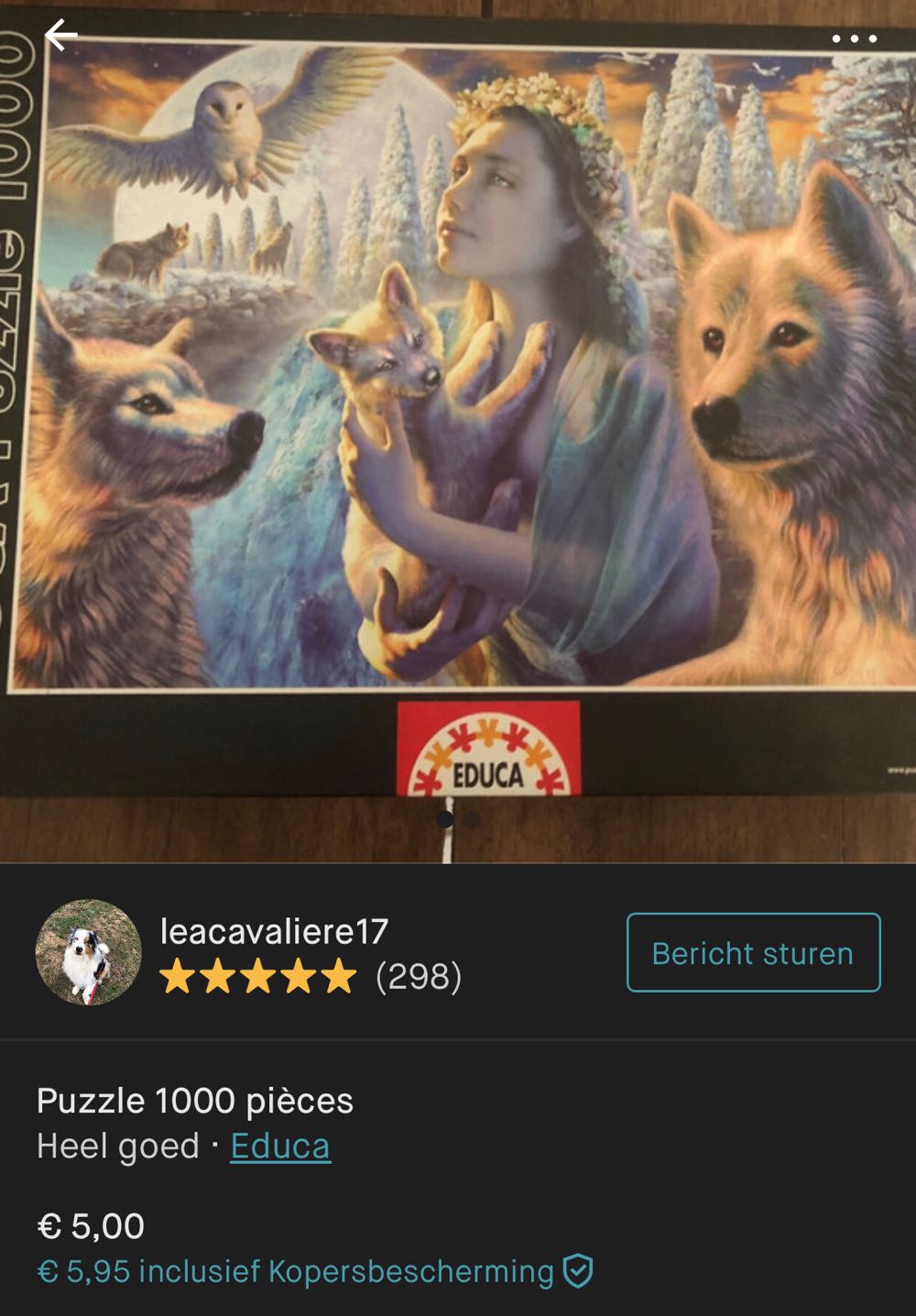 Wolf Meisje NNK NMOL - Educa Puzzle puzzle collectible - Main Image 3