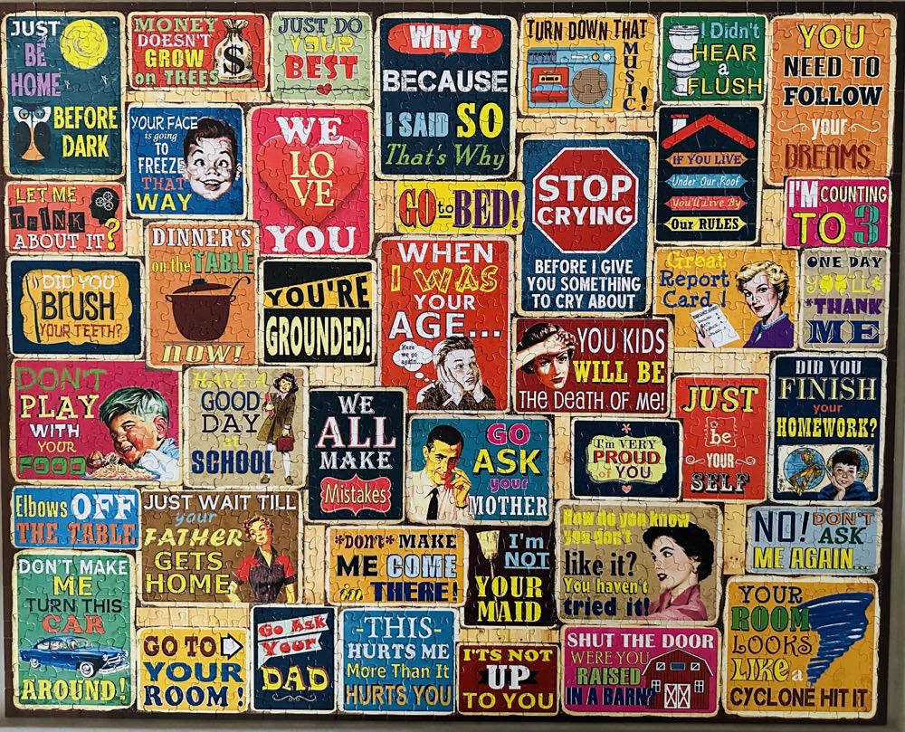 Things Parents Say - DONE - White Mountain puzzle collectible - Main Image 2