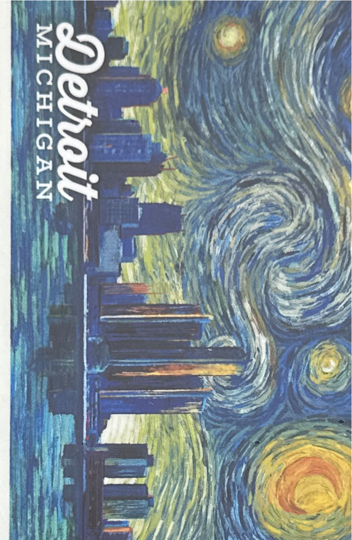 Starry night detroit - Lantern Press puzzle collectible [Barcode 744252568610] - Main Image 3